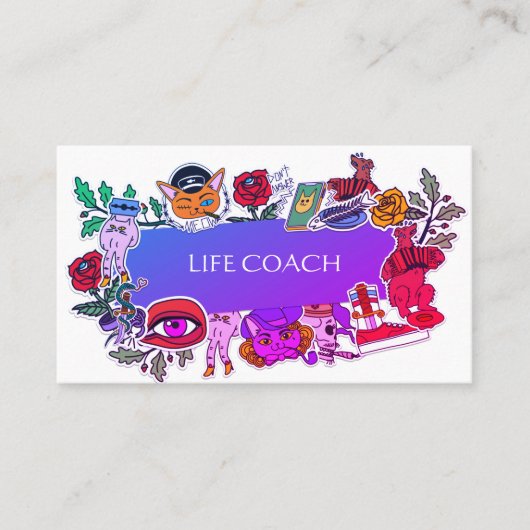 Grappig grappige cartoon visitekaartje (Voorkant)