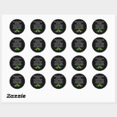 Grappig Gras Bowls  Ronde Sticker (Vel)