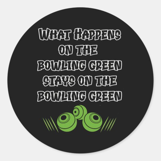 Grappig Gras Bowls  Ronde Sticker (Voorkant)