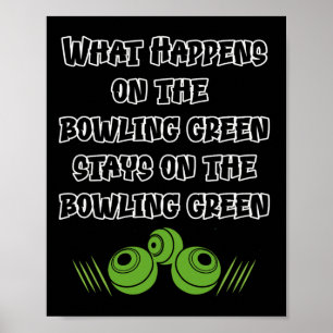 Grappig Grasbowlen Poster