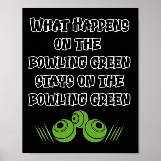 Grappig Grasbowlen  Poster (Voorkant)