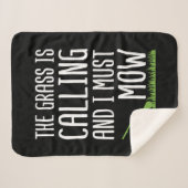 Grappig Grasmaien - Het Gras Roept  Sherpa Deken (Voorkant (horizontaal))