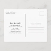 Grappig gratis Drink Beach Wedding Save the Dates Aankondigingskaart (Achterkant)