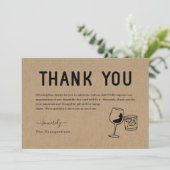 Grappig gratis Drinken Hartelijk dank Bedankkaart (Staand voorkant)