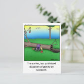 Grappig Gravity Cartoon Art Gift! Briefkaart (Staand voorkant)