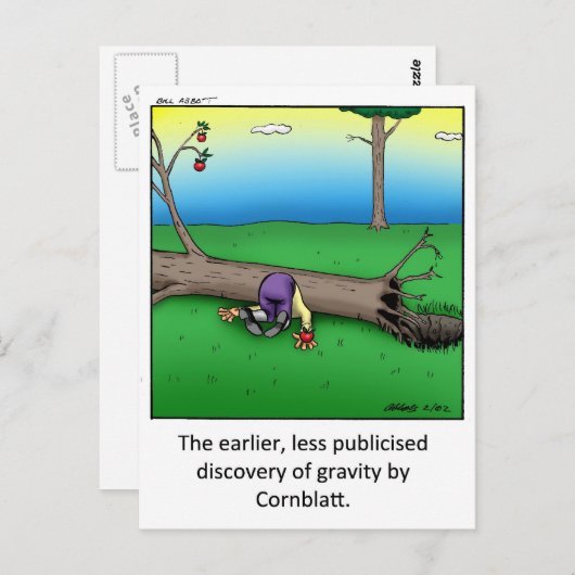 Grappig Gravity Cartoon Art Gift! Briefkaart (Voorkant / Achterkant)