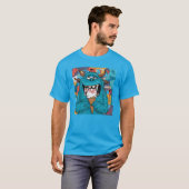 Grappig Greedy Monster eten Ice Cream T-shirt (Voorkant volledig)