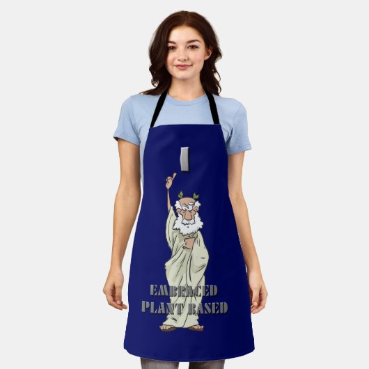 Grappig Grieks God "Ik heb Plant gebaseerd" Apron Schort (Gedragen)