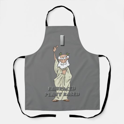 Grappig Grieks God "Ik heb Plant gebaseerd" Apron Schort (Voorkant)