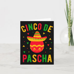 Grappig Grieks-orthodox paasei Kalo Pascha Cinco Kaart