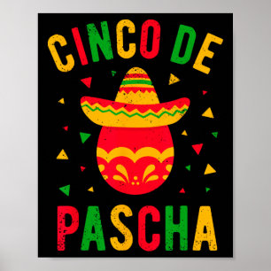 Grappig Grieks-orthodox paasei Kalo Pascha Cinco Poster