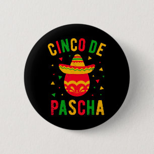 Grappig Grieks-orthodox Pasen Ei Kalo Pascha Cinco Ronde Button 5,7 Cm