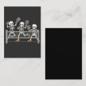 Grappig Griezelig Drie Skelet Spelend Pickleball G Notitiekaartje (Voorkant / Achterkant)