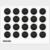 Grappig griezelig paar ondergoed gezichtskostuum ronde sticker (Vel)