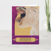 Grappig grijnzend paard met slechte tanden krijgen kaart (Voorkant)