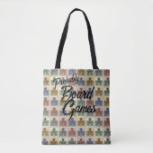 Grappig Grijs Pastel Meeple Checker bordspel Tote Bag (Voorkant)
