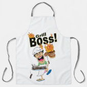 Grappig "Grill Boss" BBQ Schort (Voorkant)
