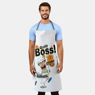 Grappig "Grill Boss" BBQ Schort
