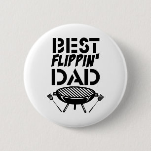 Grappig  Grill Daddy - Grillen en bijvullen Ronde Button 5,7 Cm