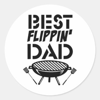 Grappig  Grill Daddy - Grillen en bijvullen Ronde Sticker