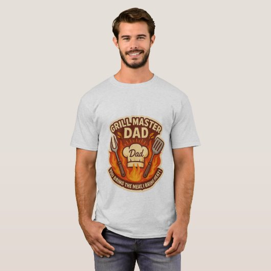 Grappig Grill Pap Gift T-shirt (Voorkant volledig)