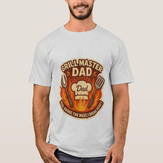Grappig Grill Pap Gift T-shirt (Voorkant)