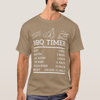 Grappig Grill Zeggen BBQ Timer Bbq Bier Grill Vade T-shirt