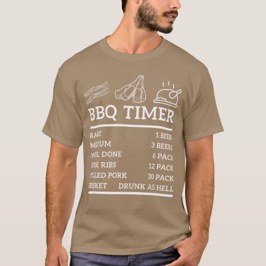 Grappig Grill Zeggen BBQ Timer Bbq Bier Grill Vade T-shirt (Voorkant)