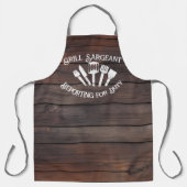 Grappig Grillcadeau voor mannen - Grill Sargeant Schort (Voorkant)