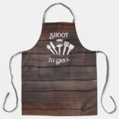 Grappig Grillcadeau voor mannen - Shoot to Grill Schort (Voorkant)