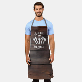 Grappig Grillcadeau voor mannen - Shoot to Grill Schort