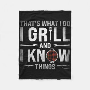 Grappig Grillen BBQ Barbecue Roken Vlees Roker GR Fleece Deken