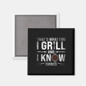 Grappig Grillen BBQ Barbecue Roken Vlees Roker GR Magneet (Voorkant / Achterkant)