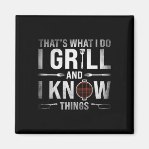 Grappig Grillen BBQ Barbecue Roken Vlees Roker GR Magneet