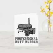 Grappig Grillen, BBQ, Roker, Professionele Butt Ru Kaart (Gele Bloem)