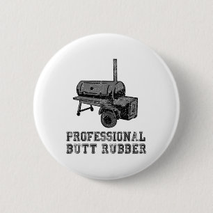 Grappig Grillen, BBQ, Roker, Professionele Butt Ru Ronde Button 5,7 Cm