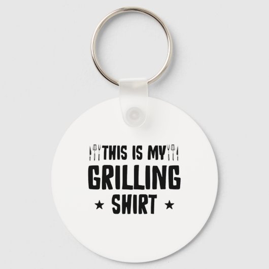 Grappig Grillen Byrbecue BBQ Griller Roker Pitmast Sleutelhanger (Voorkant)