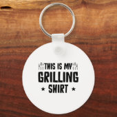 Grappig Grillen Byrbecue BBQ Griller Roker Pitmast Sleutelhanger (Voorkant)