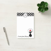 Grappig grillig Santa cat polka dots monogram Post-it® Notes (Kantoor)