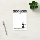 Grappig grillig Santa cat polka dots monogram Post-it® Notes (Kantoor)