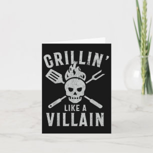 Grappig Grillin als een schurk Barbecue Grilling C Kaart