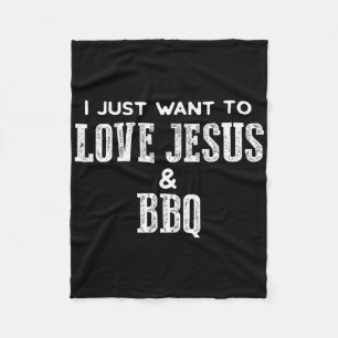 Grappig Grilling T Shirt voor Christelijke liefde Fleece Deken