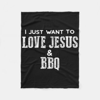 Grappig Grilling T Shirt voor Christelijke liefde  Fleece Deken