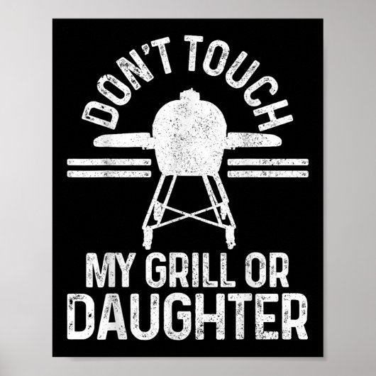 Grappig Grillmaster BBQ Grill Chef Gift Poster (Voorkant)