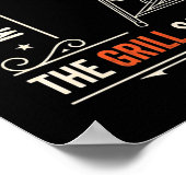 Grappig Grillprobleem BBQ Humor Grill Meester Cade Poster (Hoek)