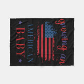 Grappig Groeien Een Amerikaanse Baby Zwangerschap Fleece Deken (Voorkant (Horizontaal))