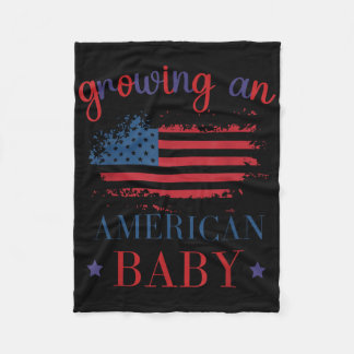 Grappig Groeien Een Amerikaanse Baby Zwangerschap Fleece Deken