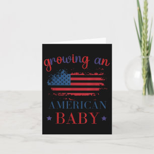 Grappig Groeien Een Amerikaanse Baby Zwangerschap Kaart
