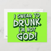 Grappig groen biertje Drink Briefkaart (Voorkant / Achterkant)