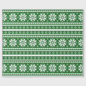 Grappig groen elegant kerstkeukenpapier cadeaupapier (Vlak)